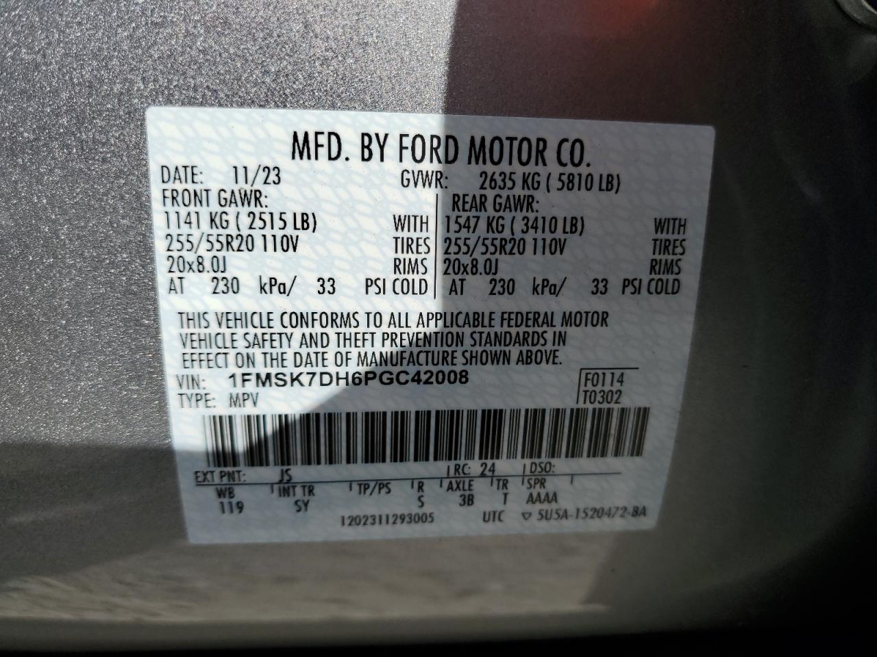 VIN 1FMSK7DH6PGC42008 2023 FORD EXPLORER no.14