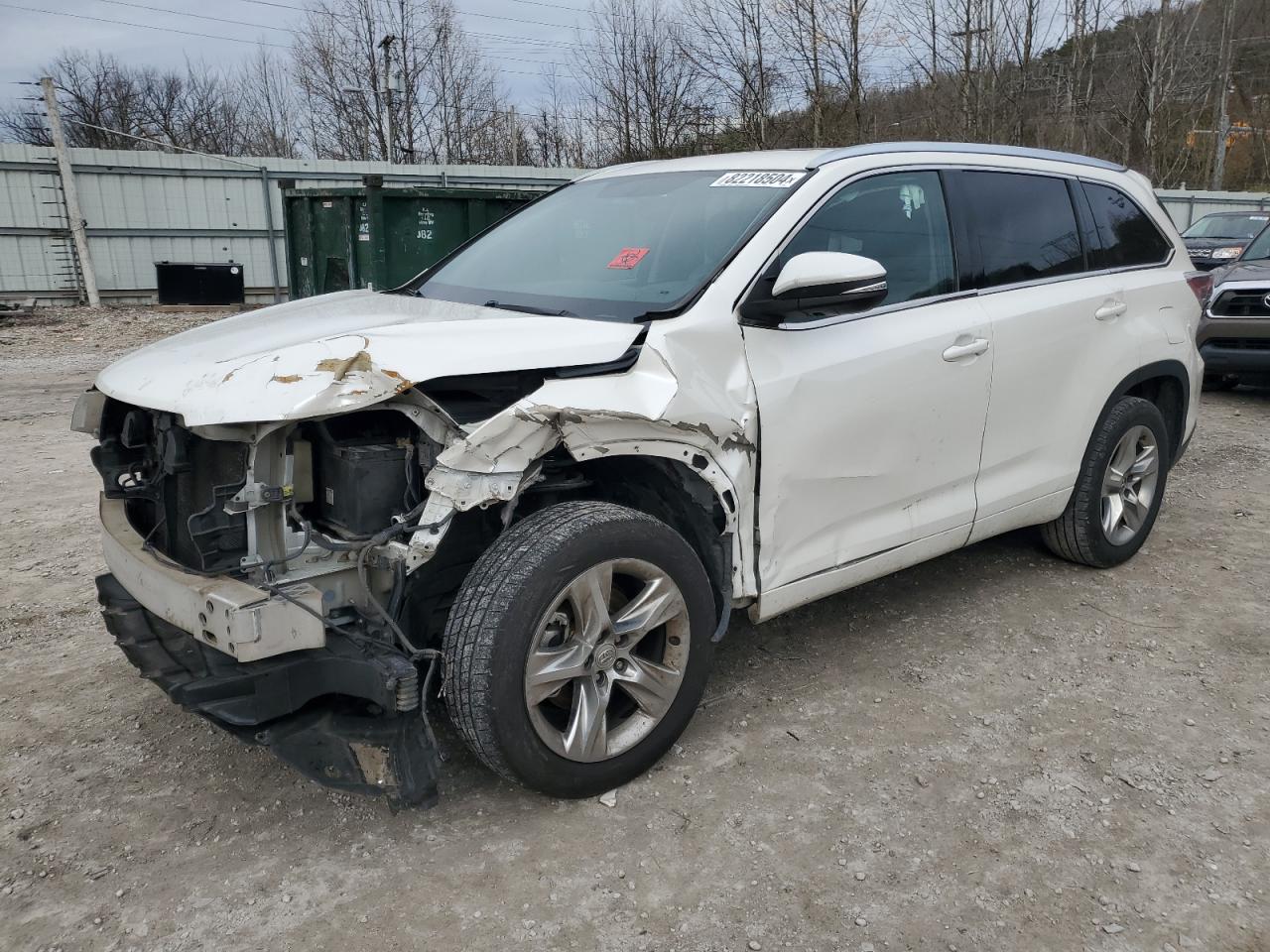 2015 Toyota Highlander Limited en Venta en Hurricane, WV - Front End