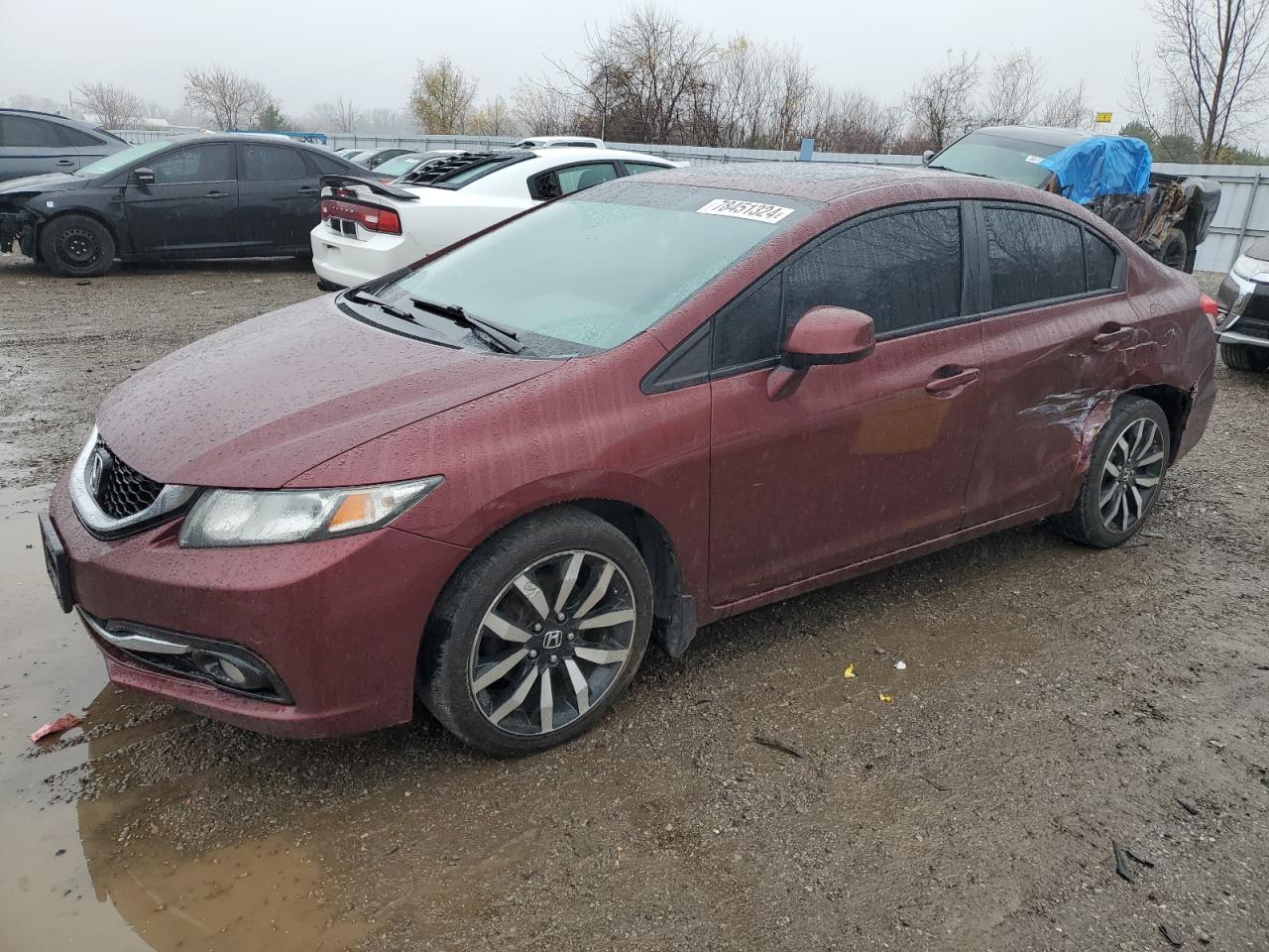 2013 Honda Civic Touring de vânzare în London, ON - Side