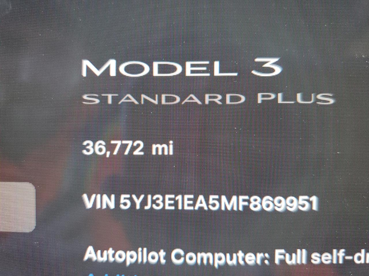 2021 Tesla Model 3 VIN: 5YJ3E1EA5MF869951 Lot: 76726274