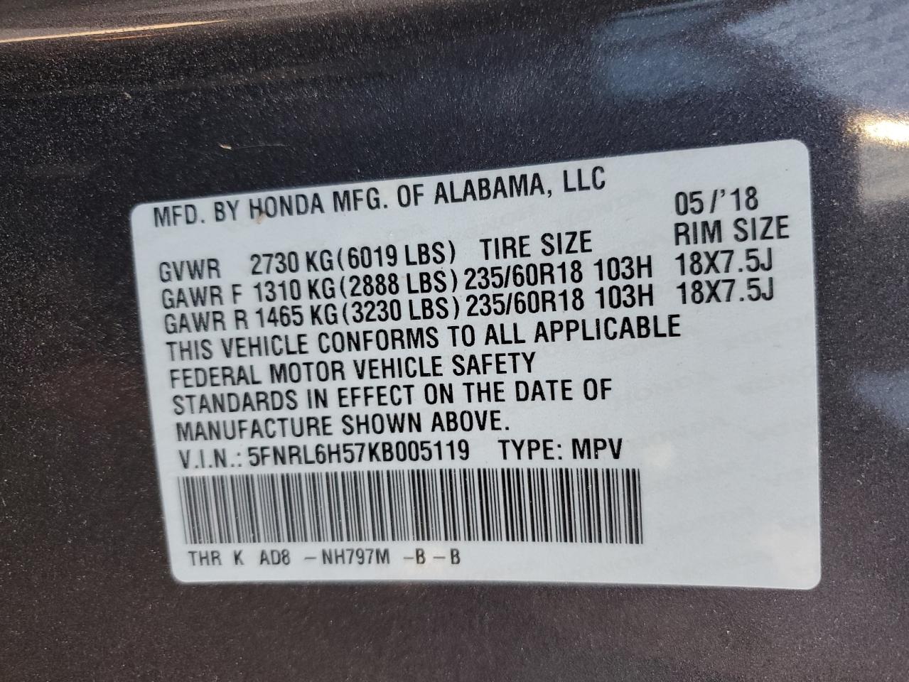 2019 Honda Odyssey - Image 13