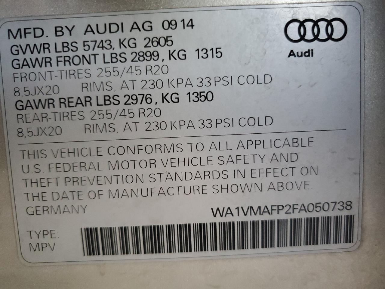 2015 Audi Q5 - Image 13