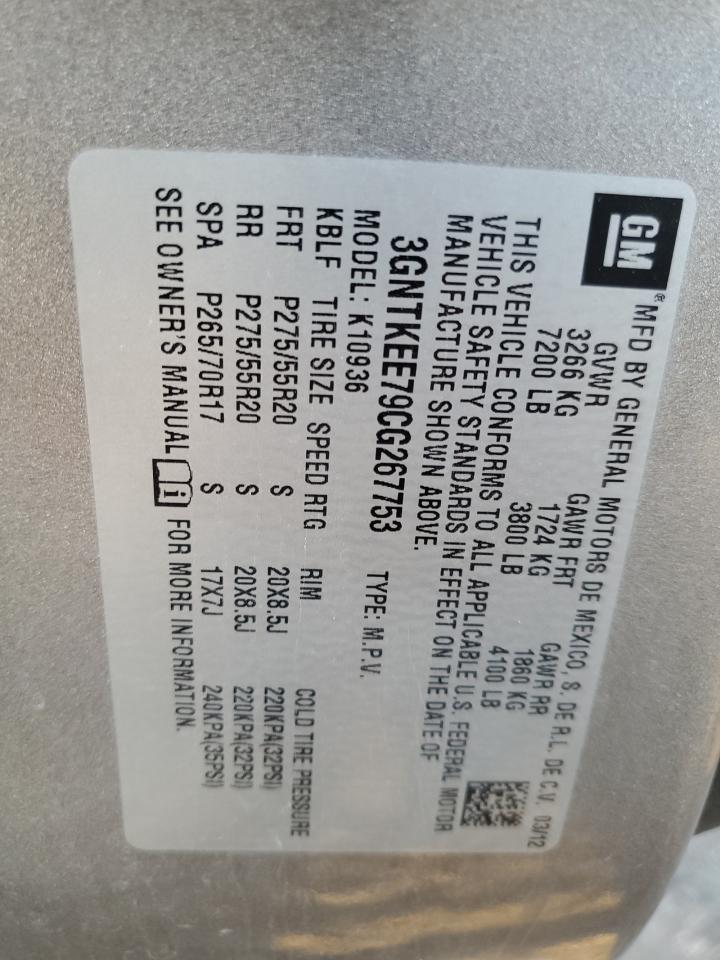 2012 Chevrolet Avalanche Ls VIN: 3GNTKEE79CG267753 Lot: 82149704