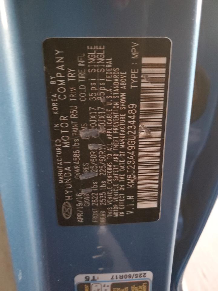 2016 Hyundai Tucson Se VIN: KM8J23A49GU234489 Lot: 51310435