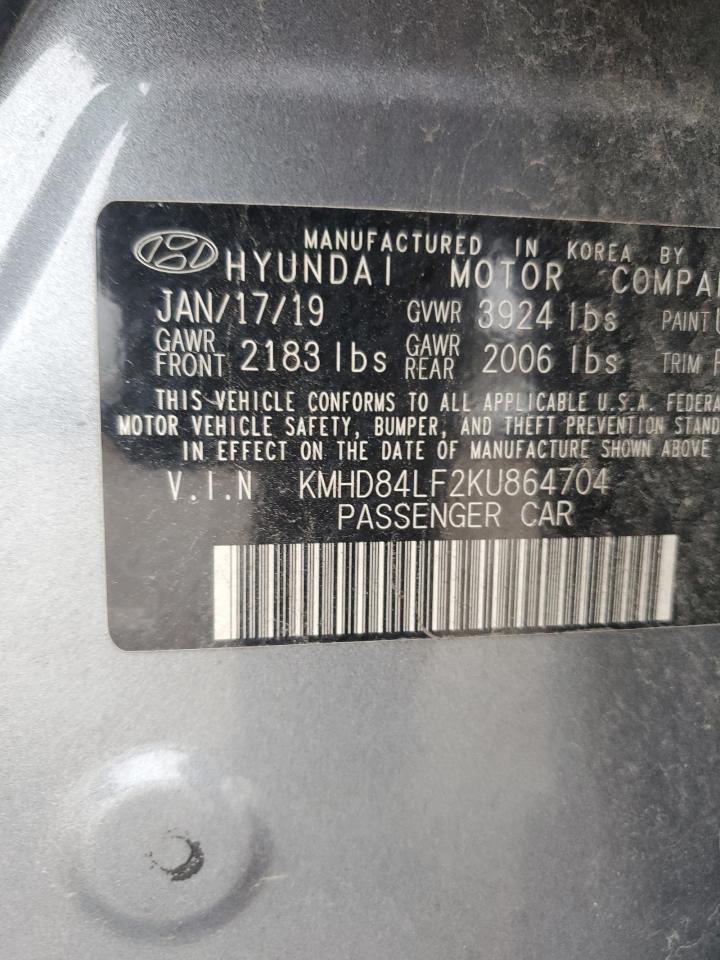 KMHD84LF2KU864704 2019 HYUNDAI ELANTRA - Image 12