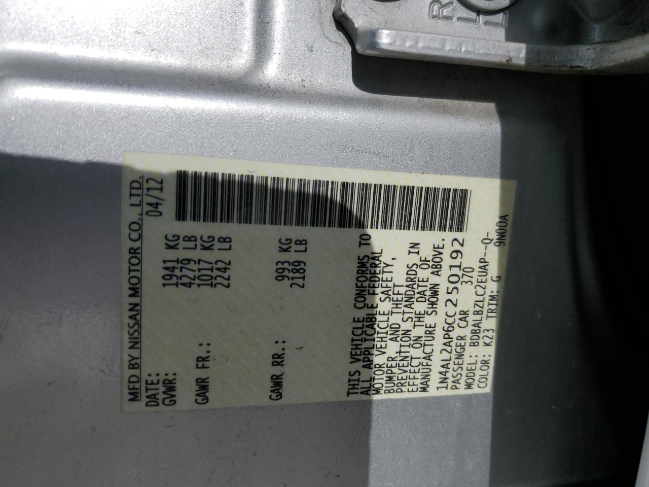 2012 Nissan Altima - Image 13