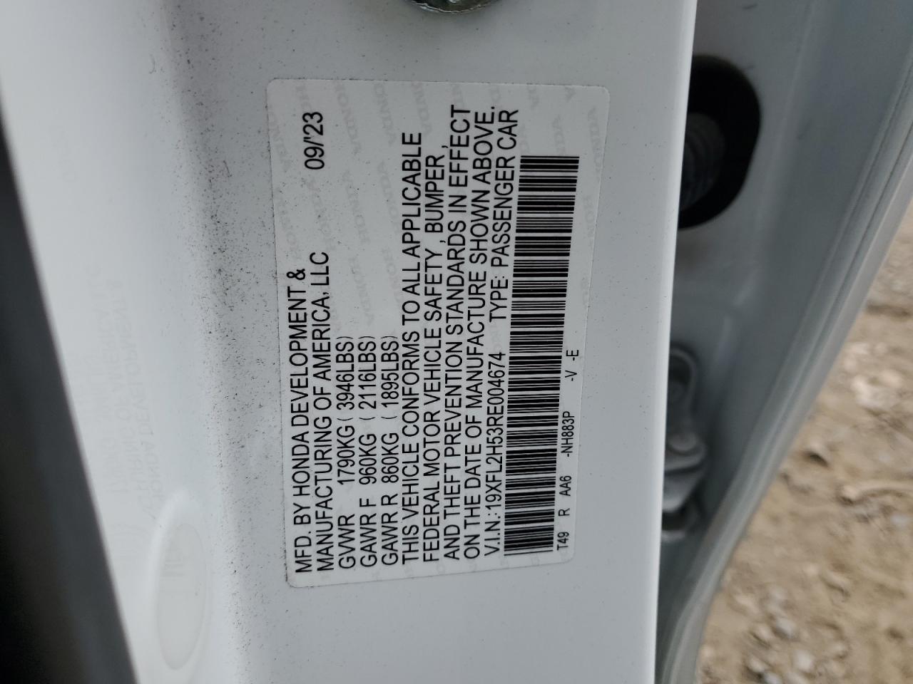 19XFL2H53RE004674 2024 HONDA CIVIC - Image 12