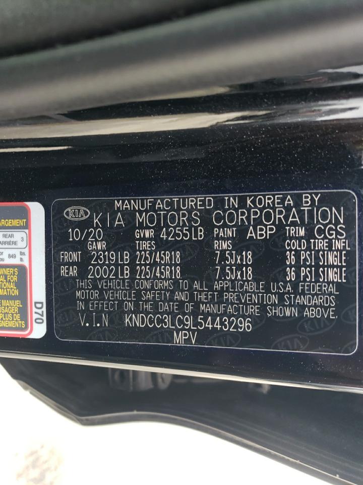 2020 Kia Niro Touring VIN: KNDCC3LC9L5443296 Lot: 78263344