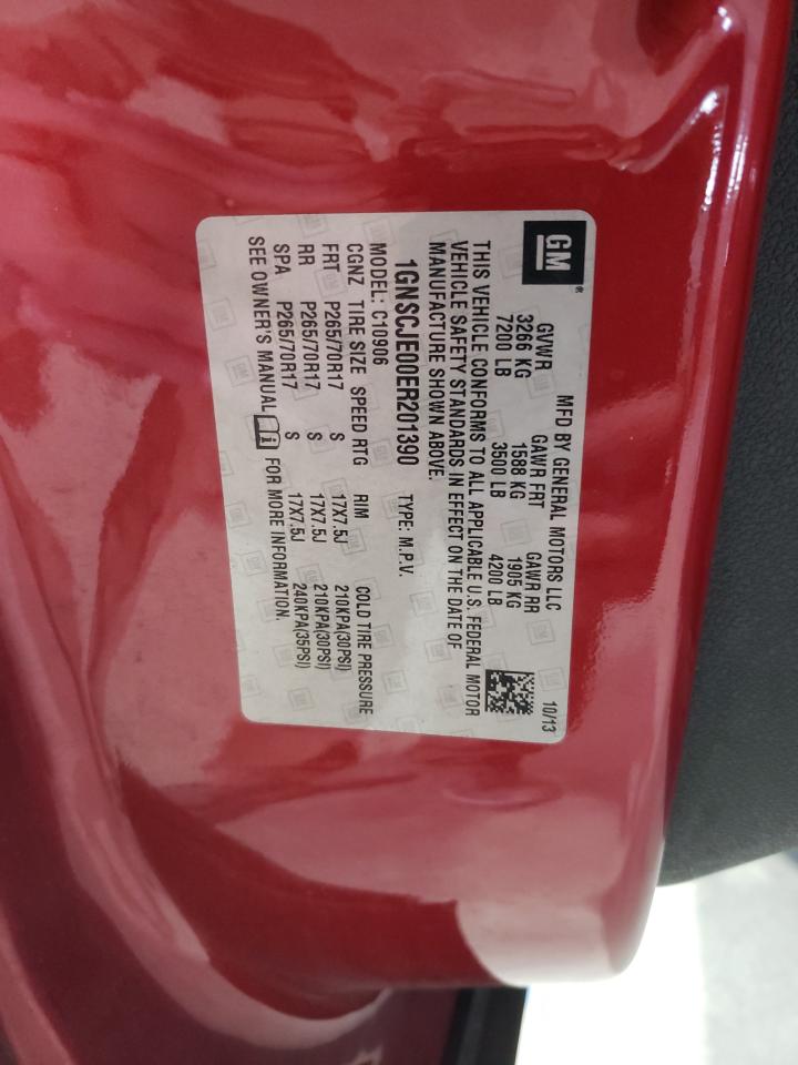 2014 Chevrolet Suburban C1500 Lt VIN: 1GNSCJE00ER201390 Lot: 68724205