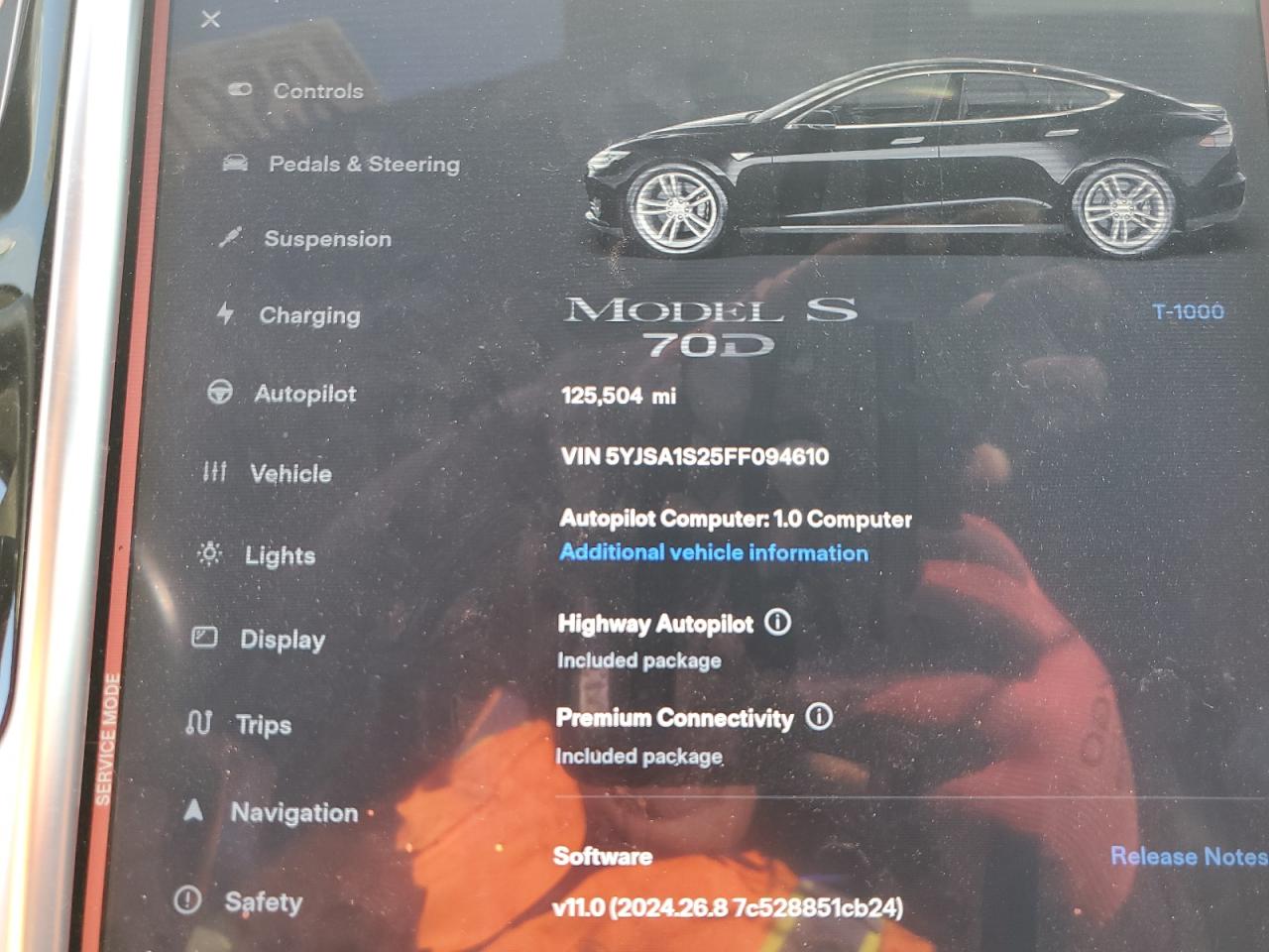 VIN 5YJSA1S25FF094610 2015 TESLA MODEL S no.9