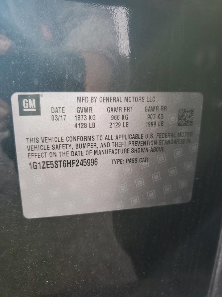 1G1ZE5ST6HF245996 CHEVROLET MALIBU 2017