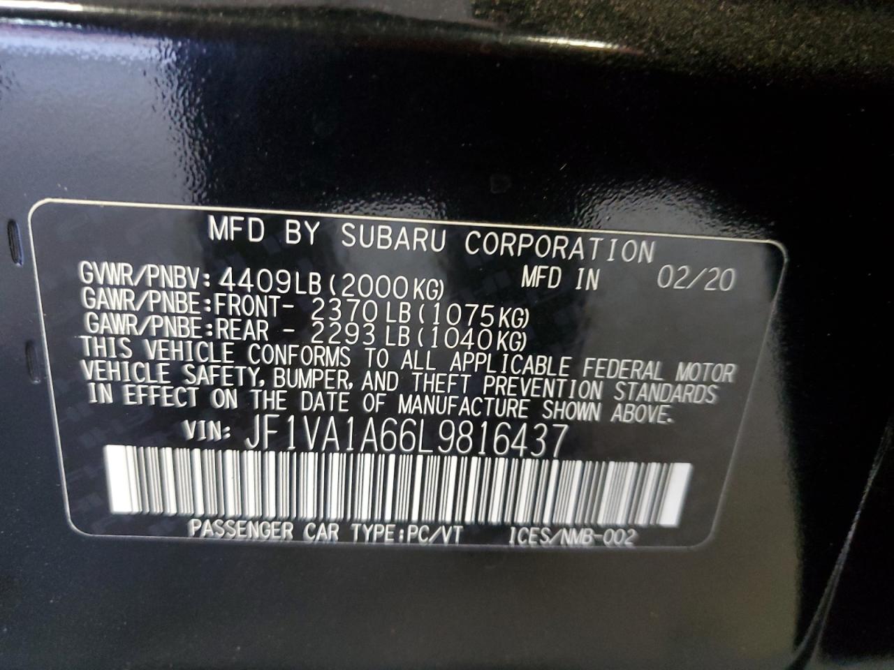 2020 Subaru WRX - Image 12