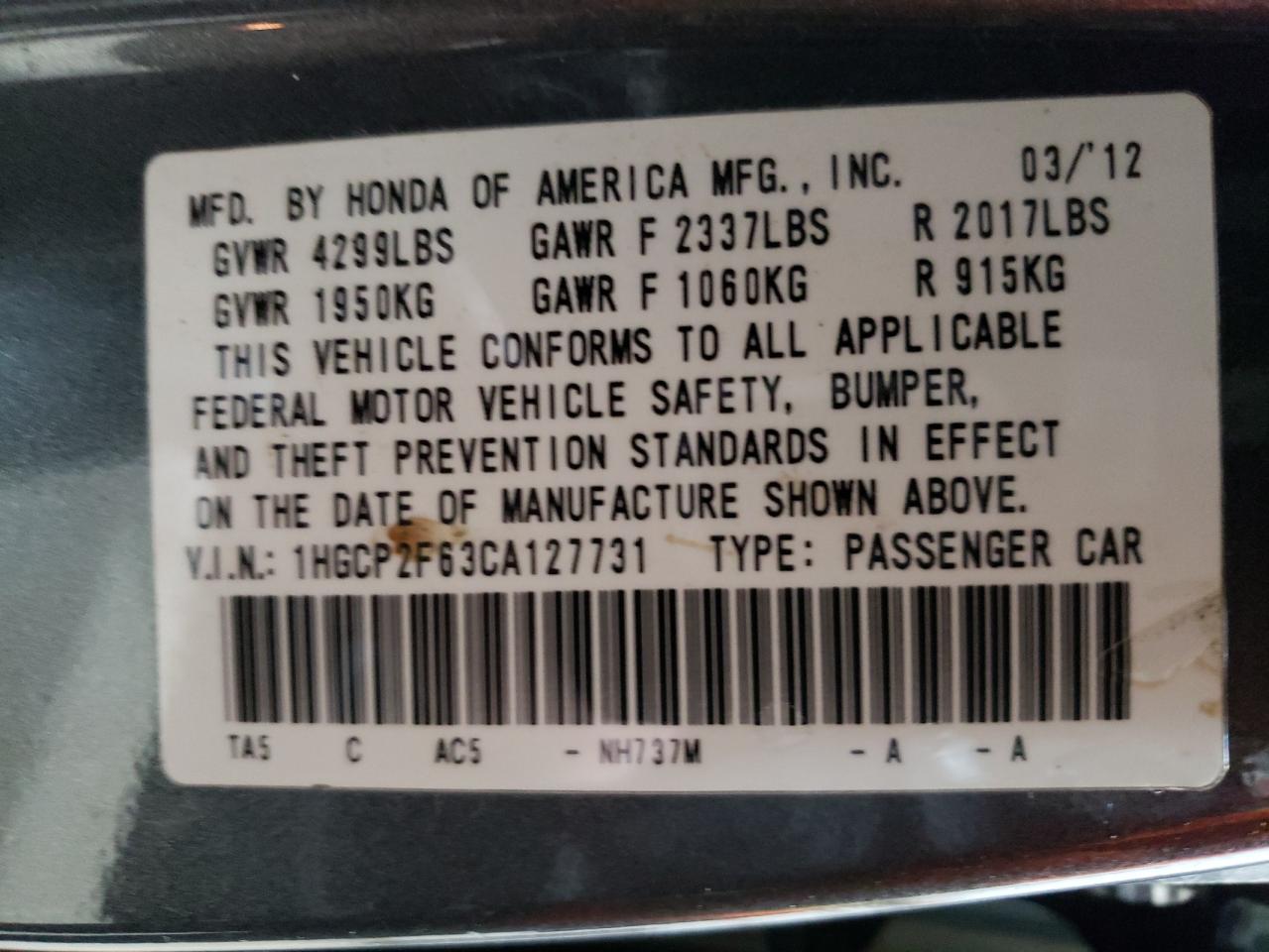 2012 Honda Accord - Image 13