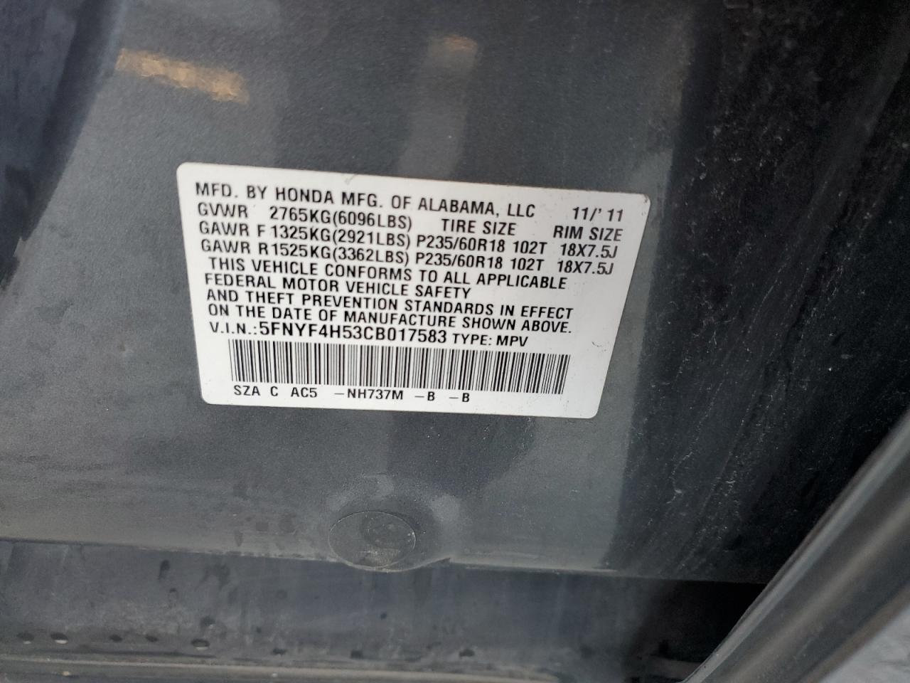 2012 Honda Pilot - Image 13