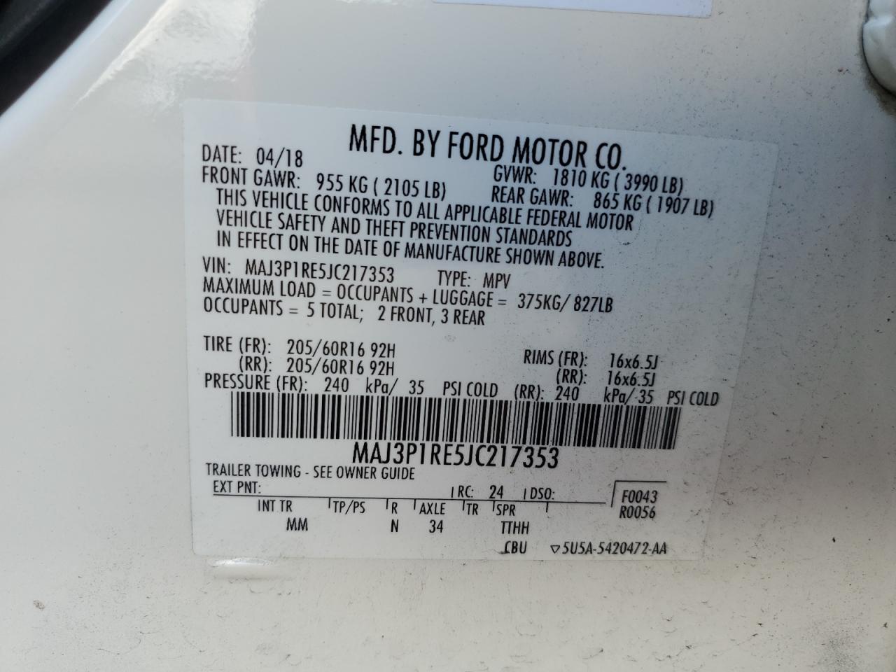 2018 Ford EcoSport - Image 13