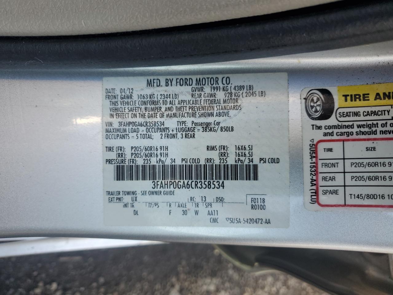 2012 Ford Fusion - Image 12