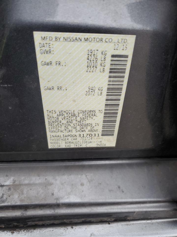 VIN 1N4AL3AP0GN317031 2016 NISSAN ALTIMA no.12