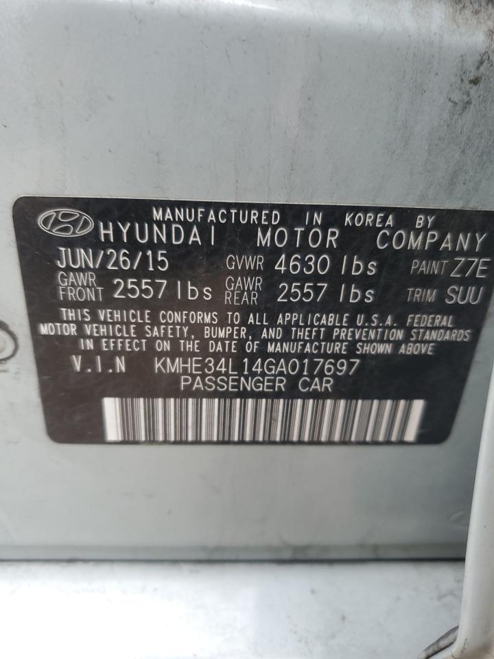 VIN KMHE34L14GA017697 2016 HYUNDAI SONATA no.12