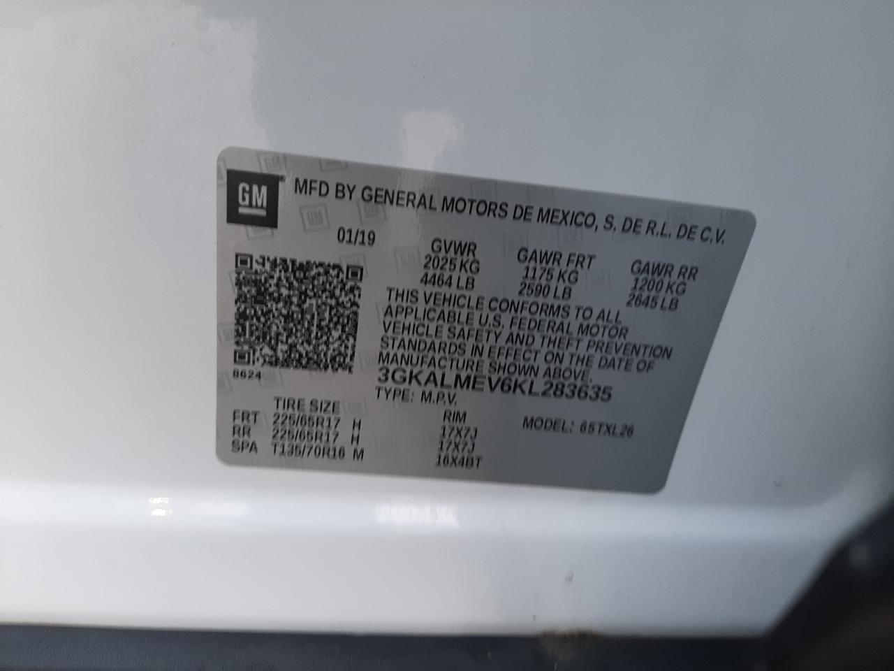 VIN 3GKALMEV6KL283635 2019 GMC TERRAIN no.13