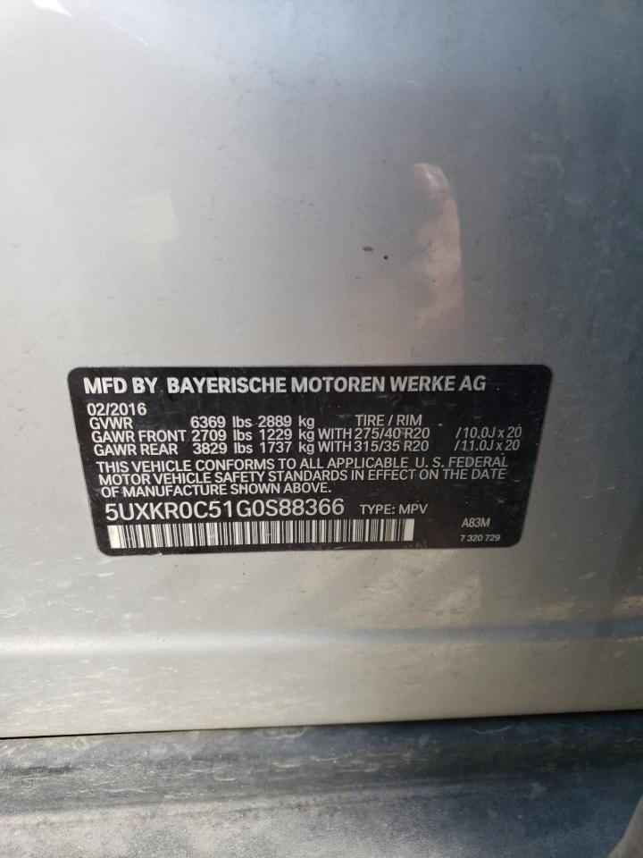 2016 BMW X5 xDrive35I VIN: 5UXKR0C51G0S88366 Lot: 79718644