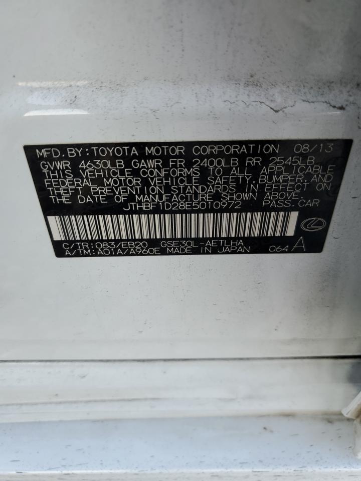 2014 Lexus Is 250 VIN: JTHBF1D28E5010972 Lot: 79256674