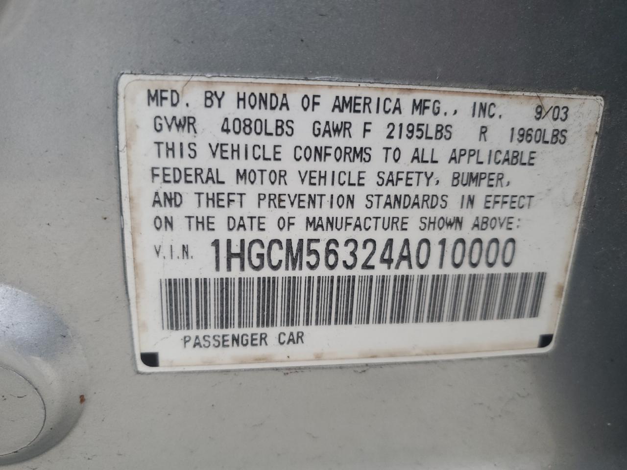 2004 Honda Accord - Image 12