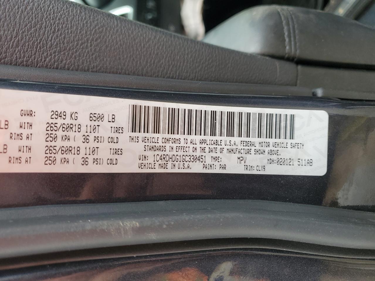 1C4RDHDG1GC330451 2016 DODGE DURANGO - Image 16
