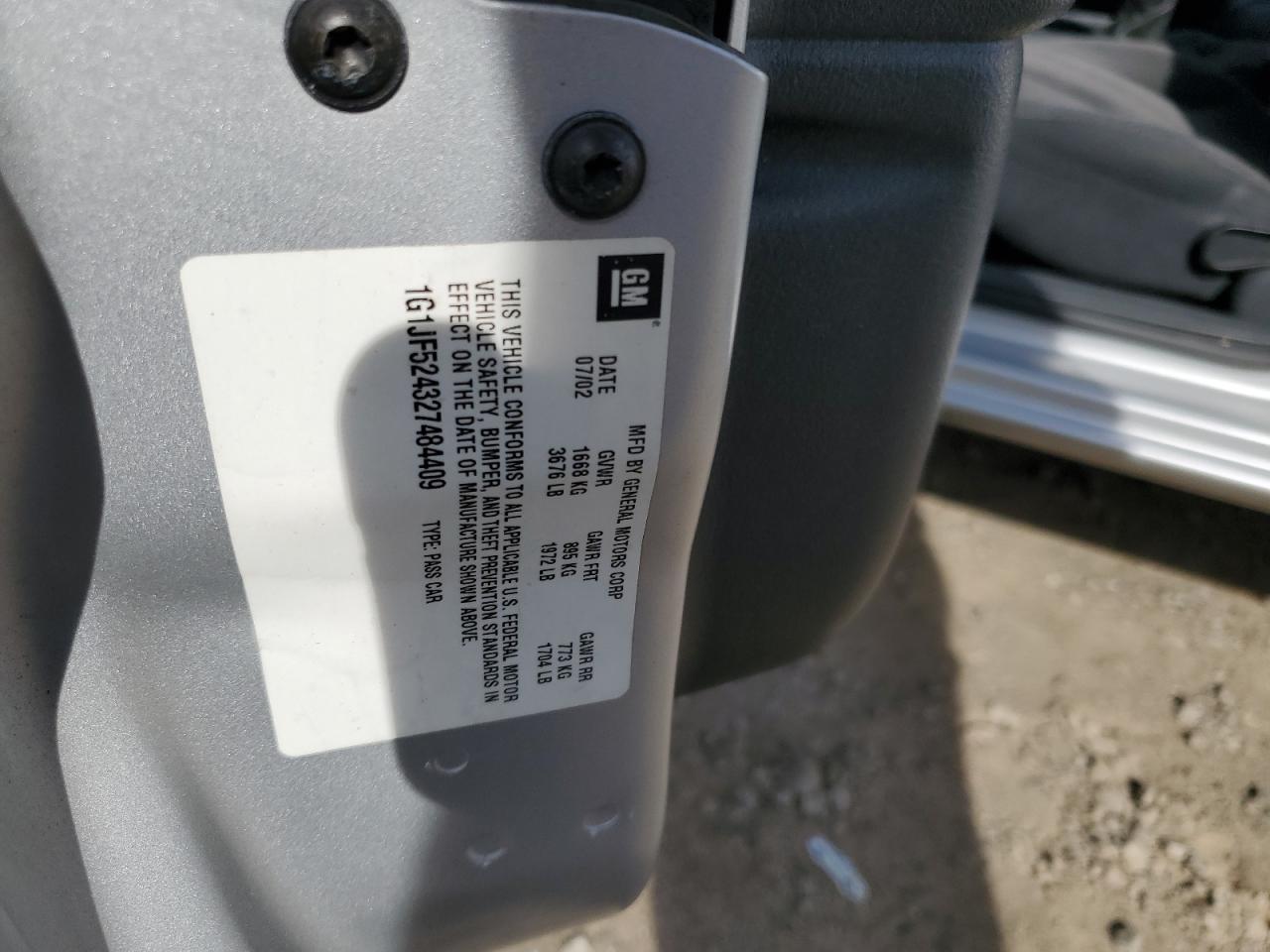 2002 Chevrolet Cavalier Ls VIN: 1G1JF524327484409 Lot: 81021234