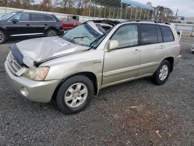 2003 Toyota Highlander Limited zu verkaufen in Spartanburg, SC - Top/Roof