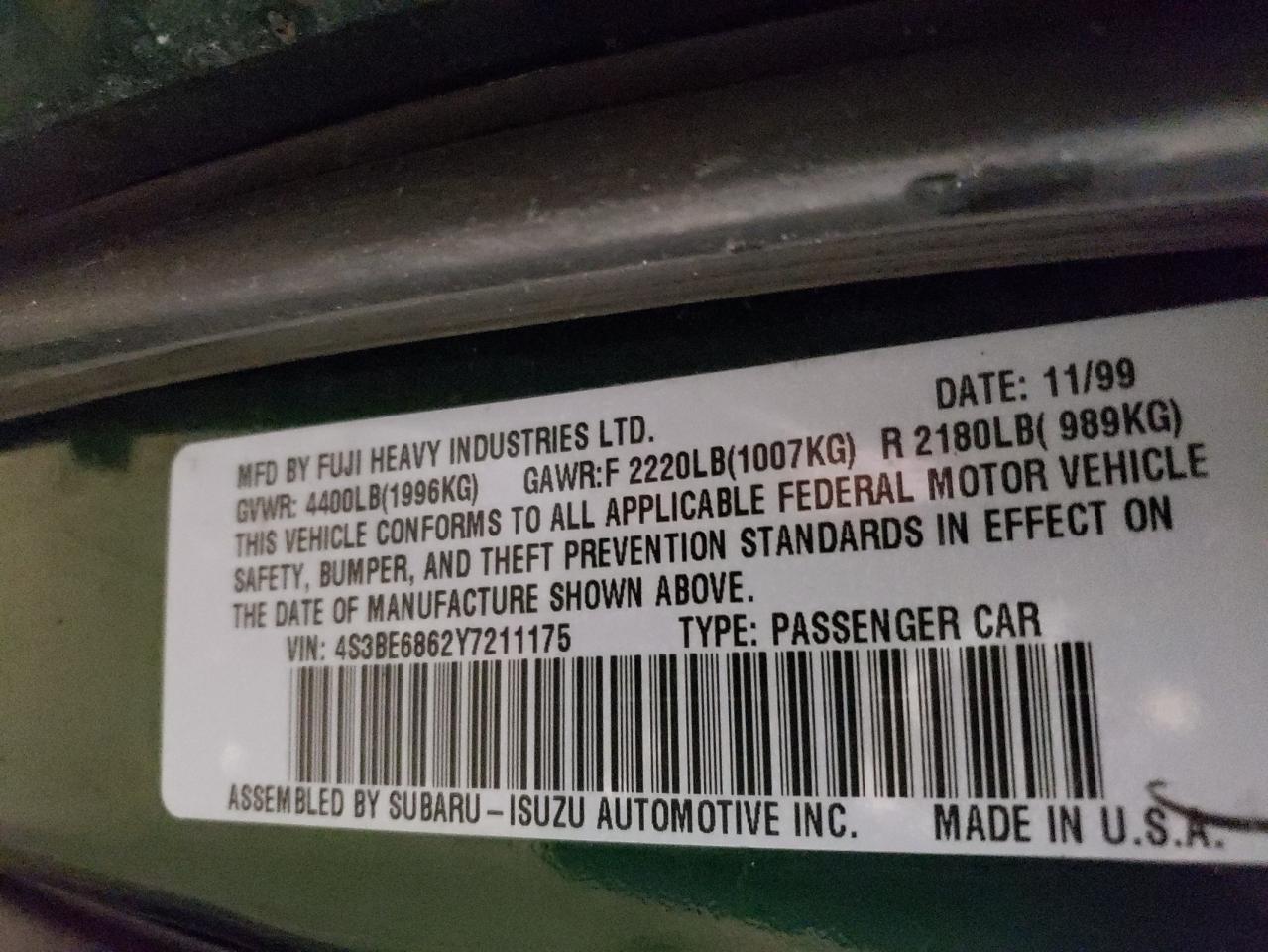 2000 Subaru Legacy - Image 12