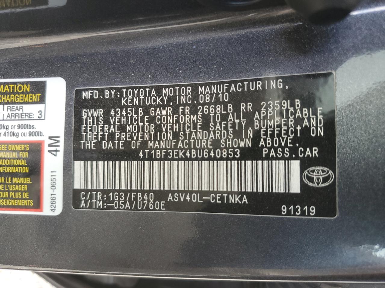 2011 Toyota Camry - Image 12