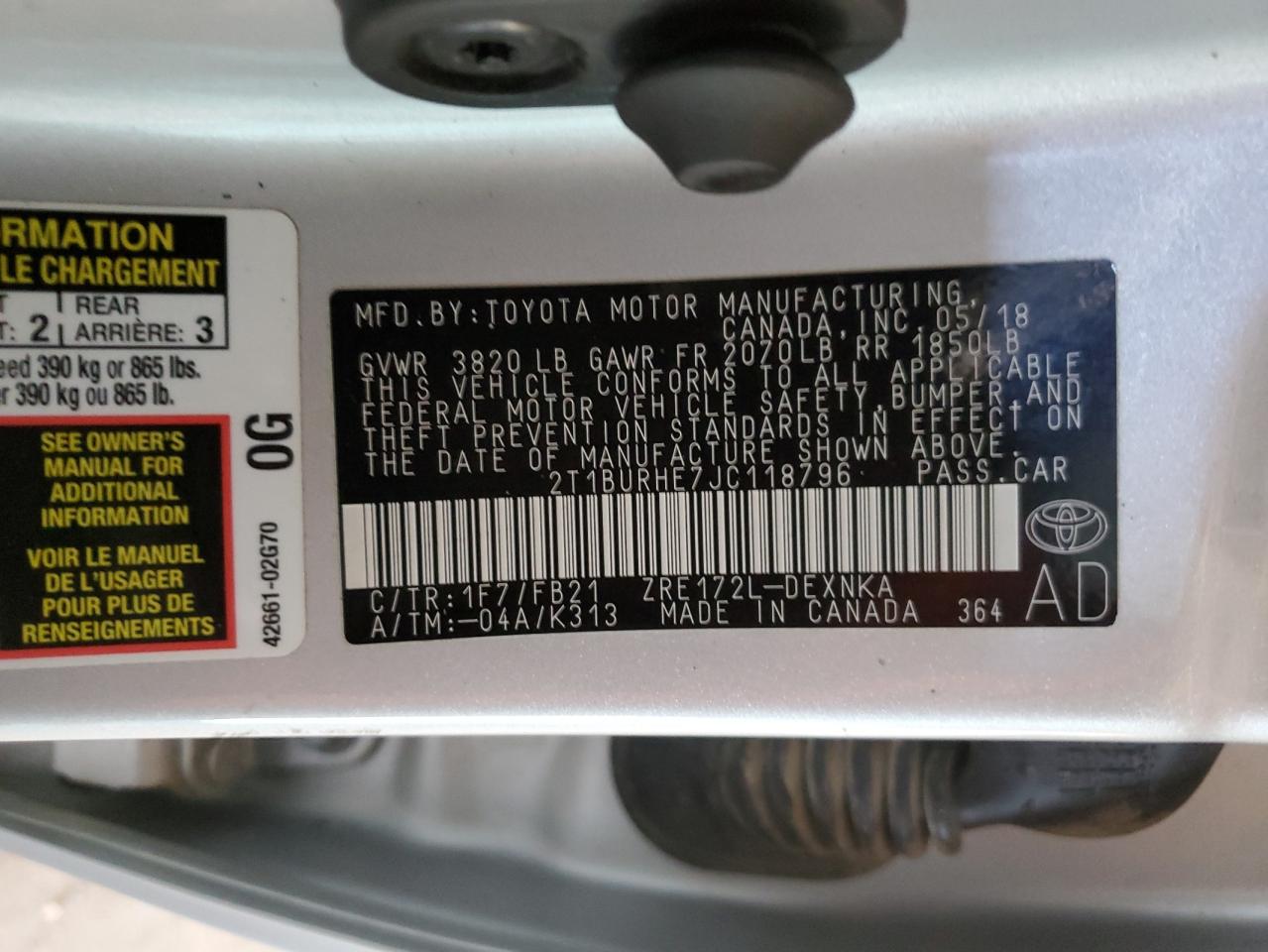 2018 Toyota Corolla - Image 12