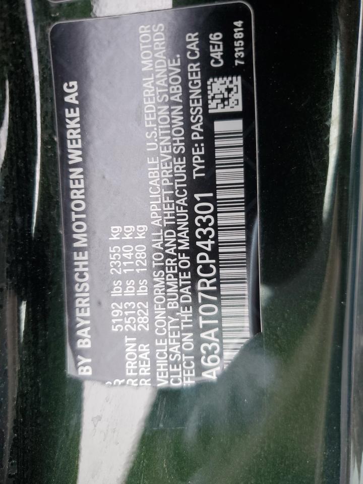 2024 BMW M440Xi VIN: WBA63AT07RCP43301 Lot: 80903374