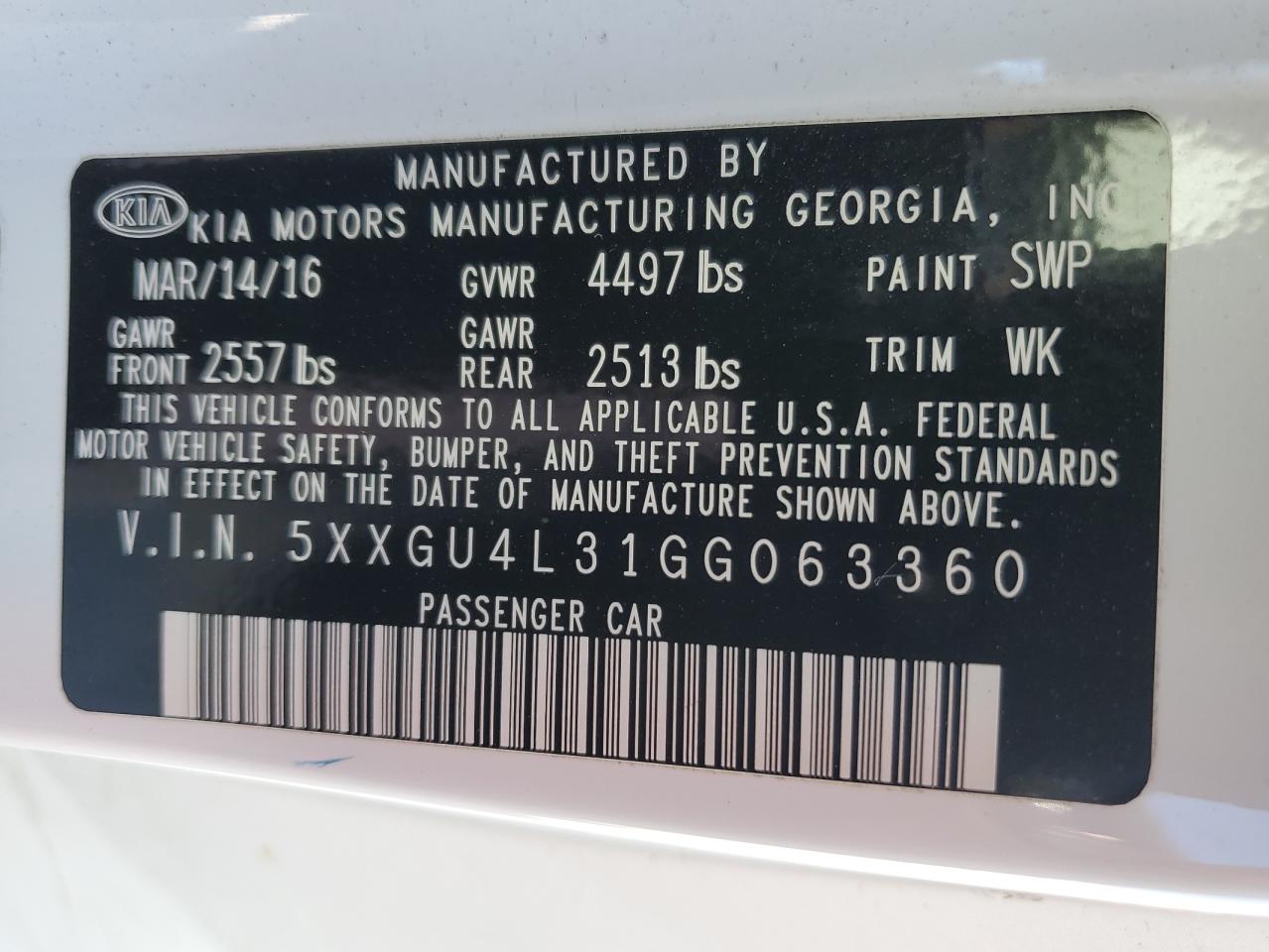 2016 Kia Optima - Image 12