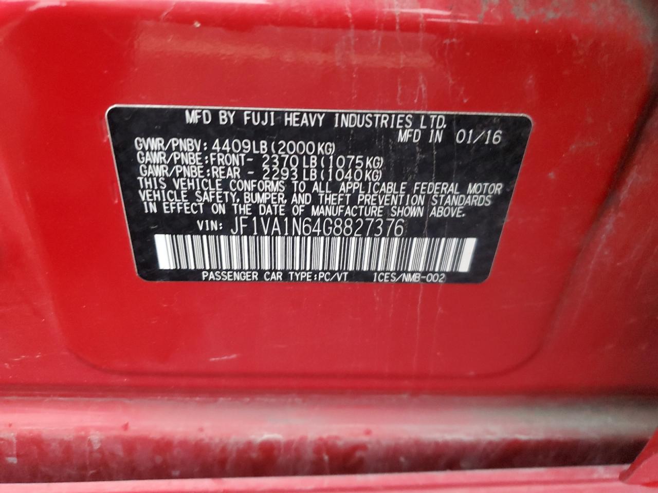 2016 Subaru WRX - Image 13