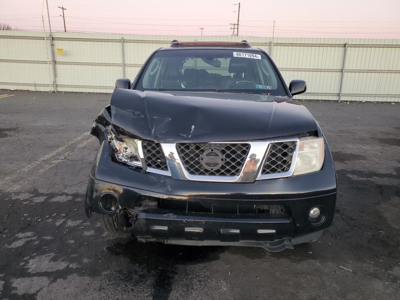 2007 Nissan Pathfinder Le VIN: 5N1AR18W37C617258 Lot: 80171094