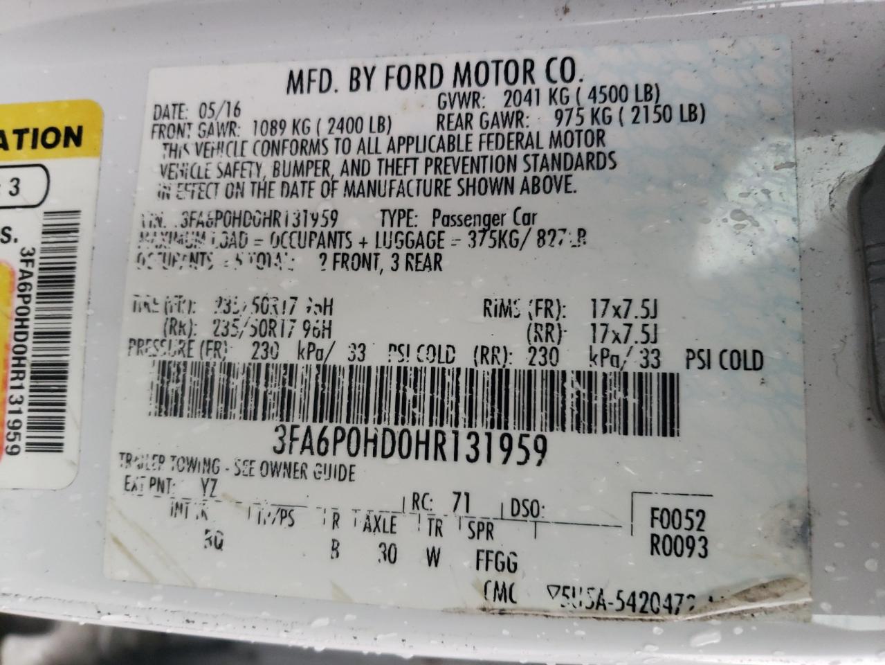 2017 Ford Fusion - Image 13