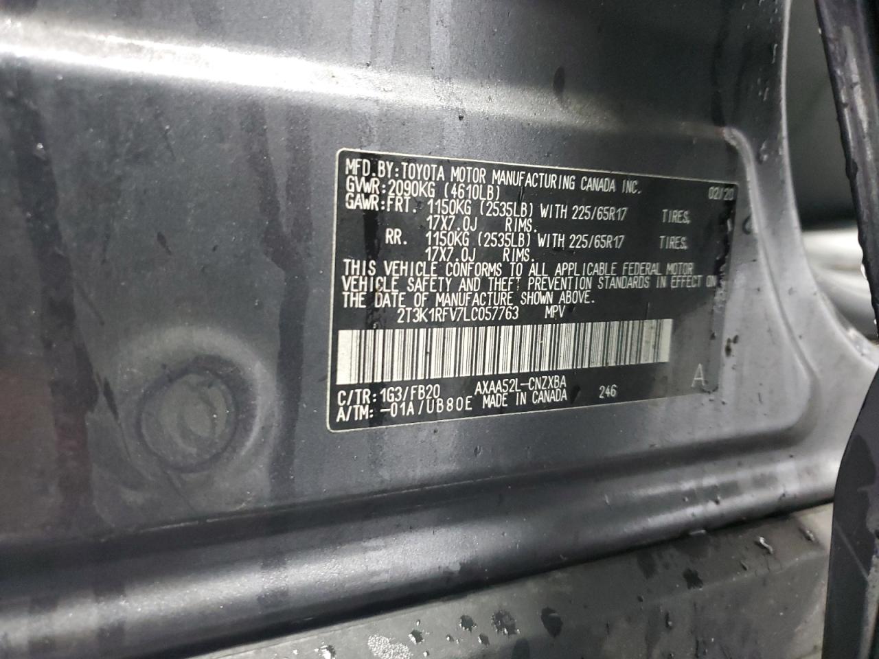 2T3K1RFV7LC057763 2020 TOYOTA RAV 4 - Image 15