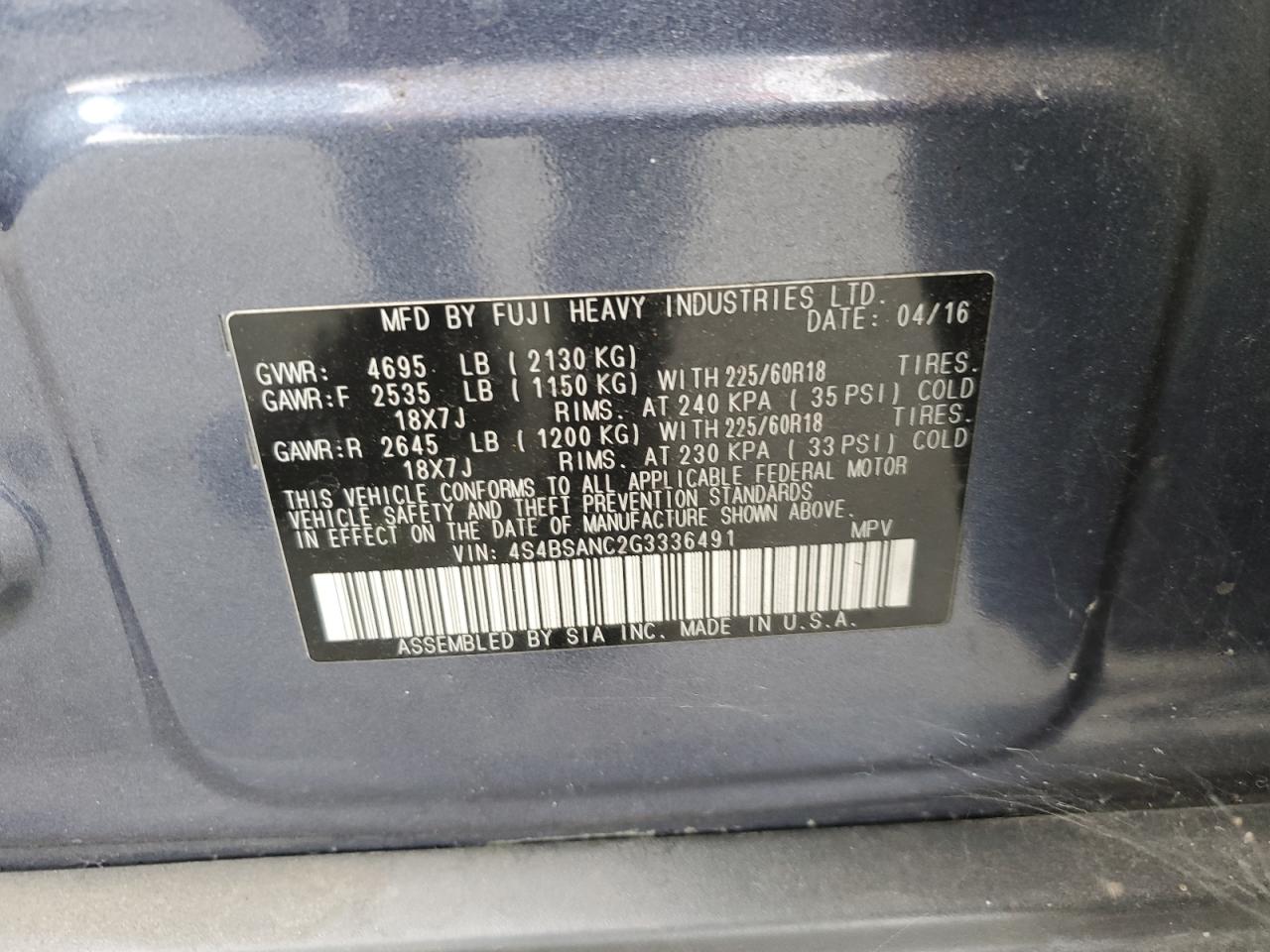 2016 Subaru Outback - Image 12