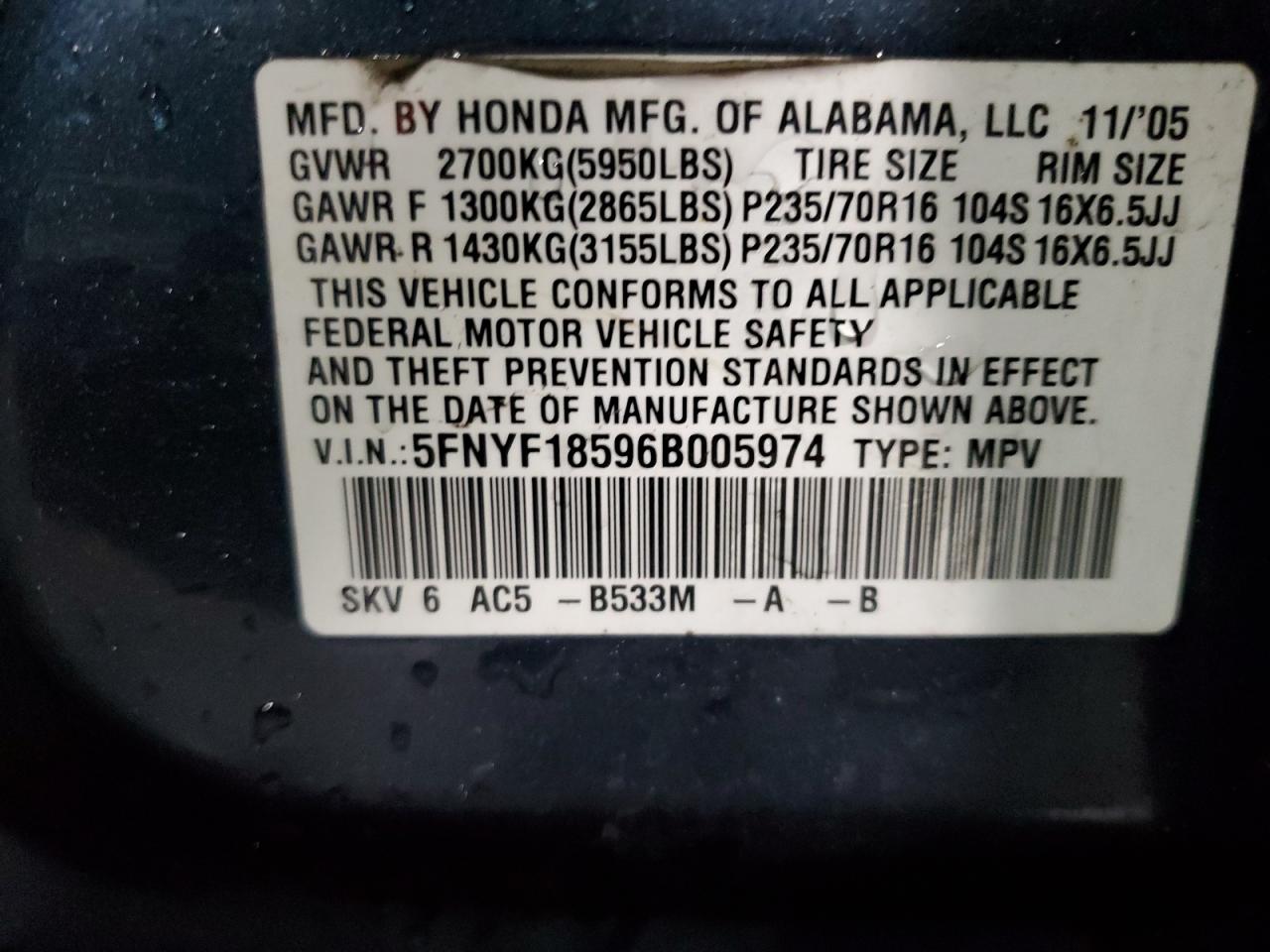 2006 Honda Pilot - Image 13