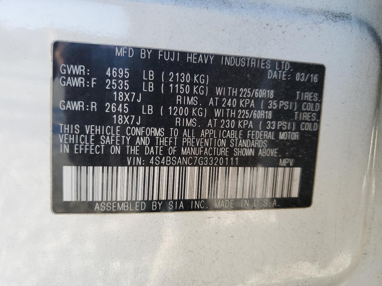 2016 Subaru Outback - Image 13