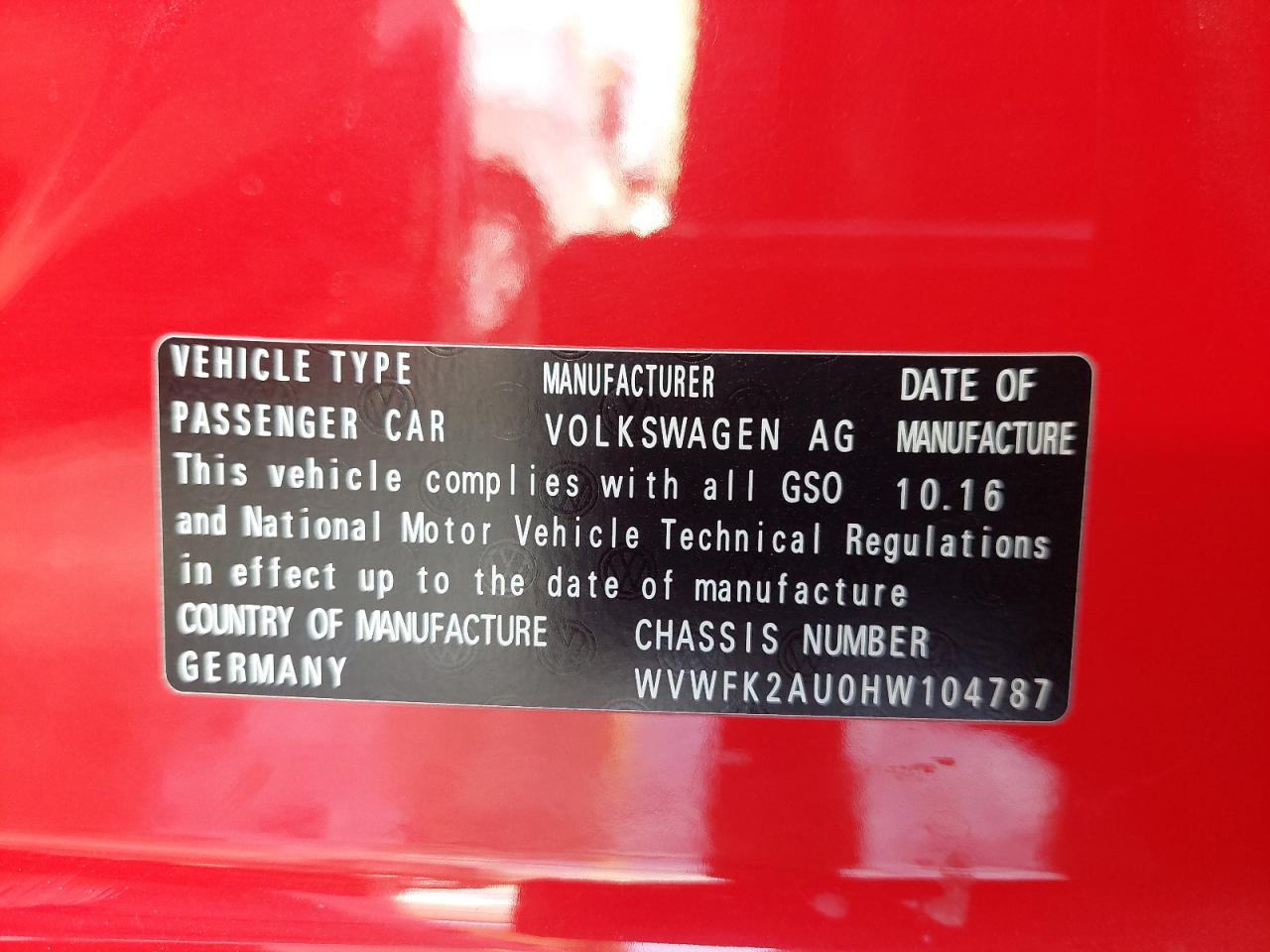 WVWFK2AU0HW104787 - 2017 VOLKSWAGEN GOLF - #79584064
