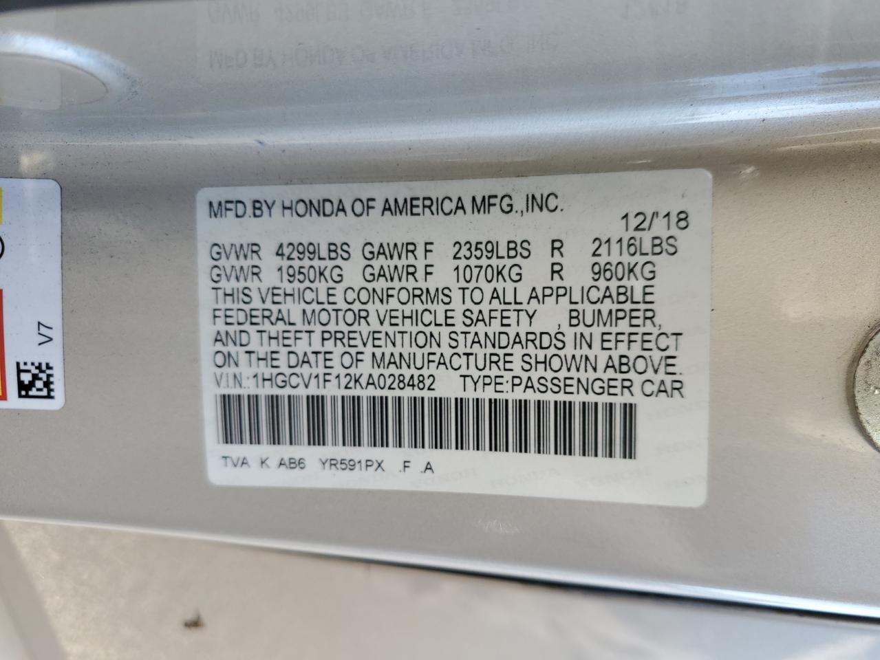 2019 Honda Accord - Image 14