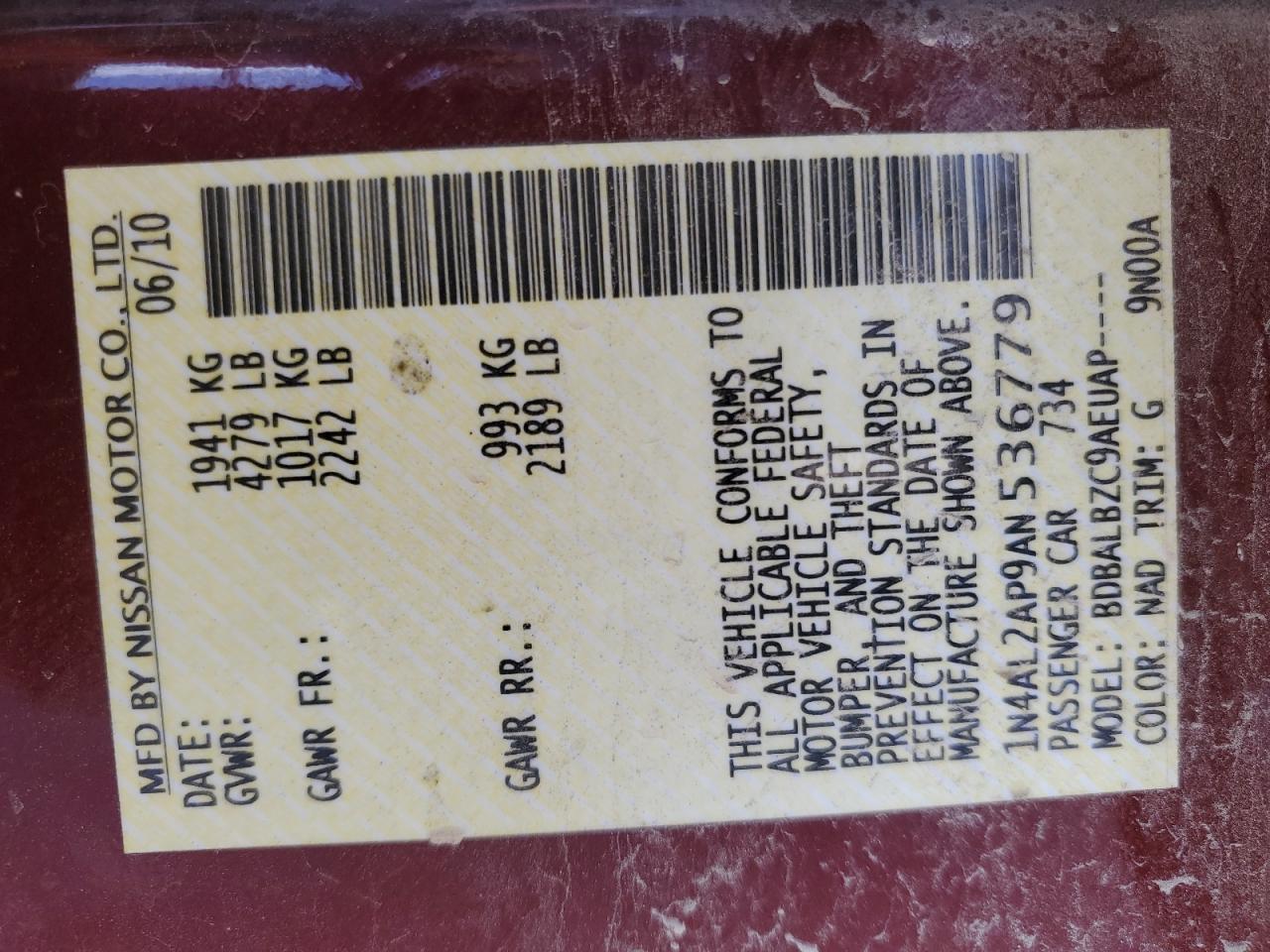 2010 Nissan Altima - Image 13