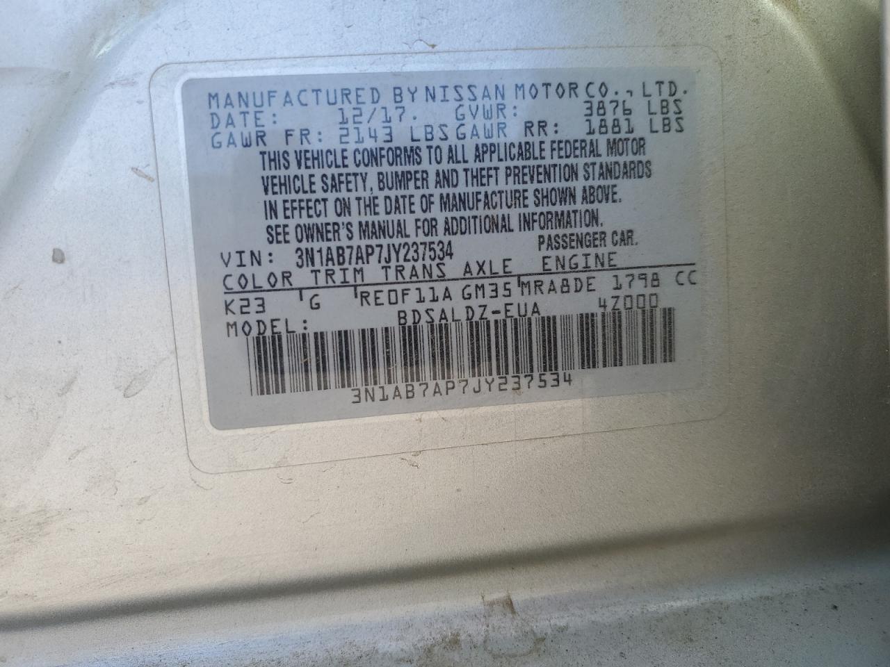 2018 Nissan Sentra - Image 12