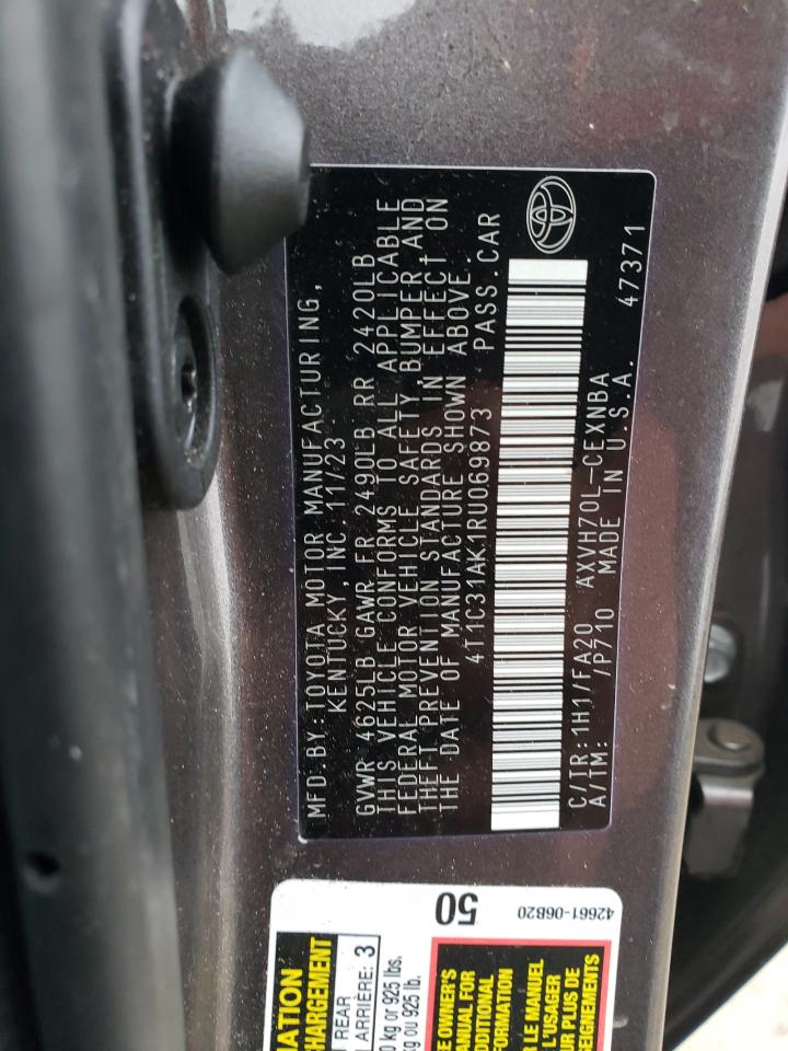 VIN 4T1C31AK1RU069873 2024 TOYOTA CAMRY no.12