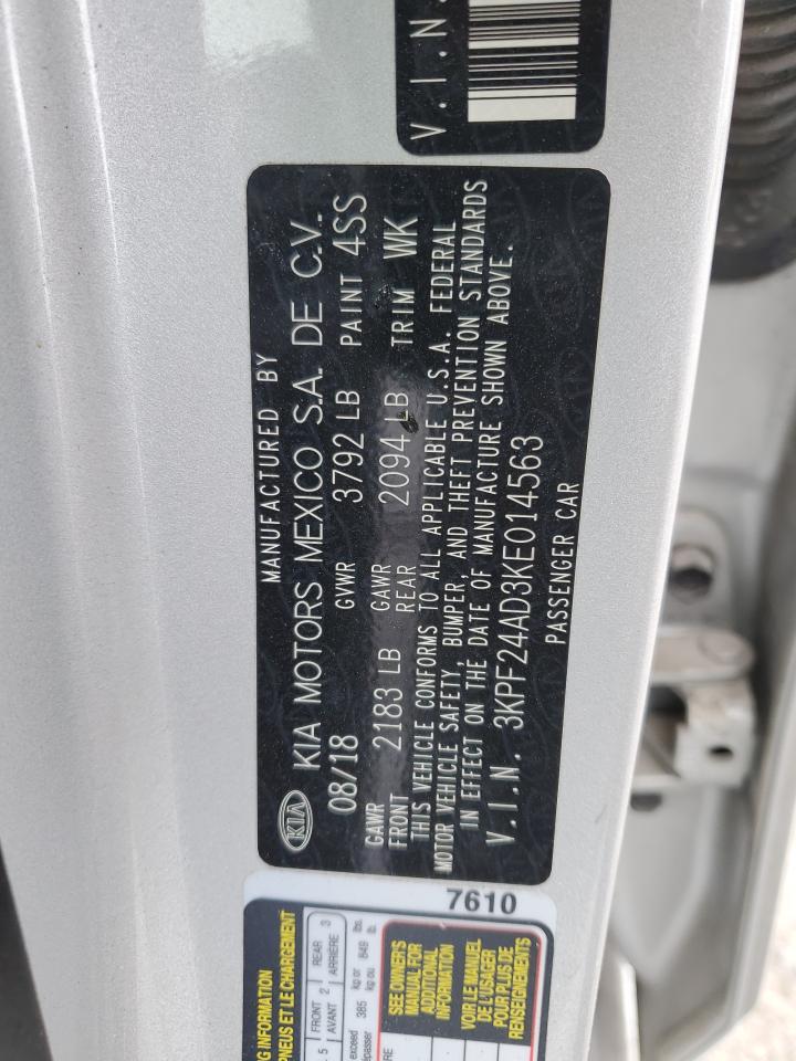 2019 Kia Forte Fe VIN: 3KPF24AD3KE014563 Lot: 82713794