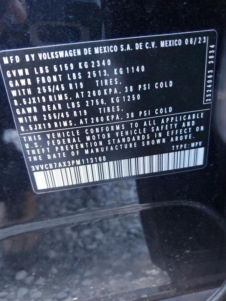 2023 Volkswagen Tiguan Se R-Line Black VIN: 3VVCB7AX3PM113168 Lot: 81837314