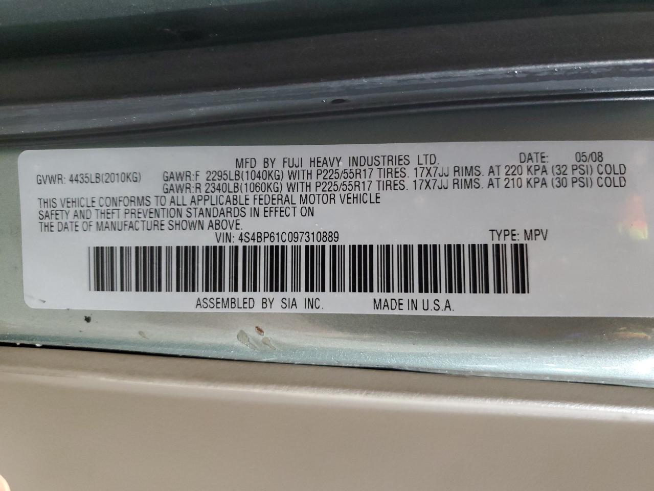2009 Subaru Outback - Image 12