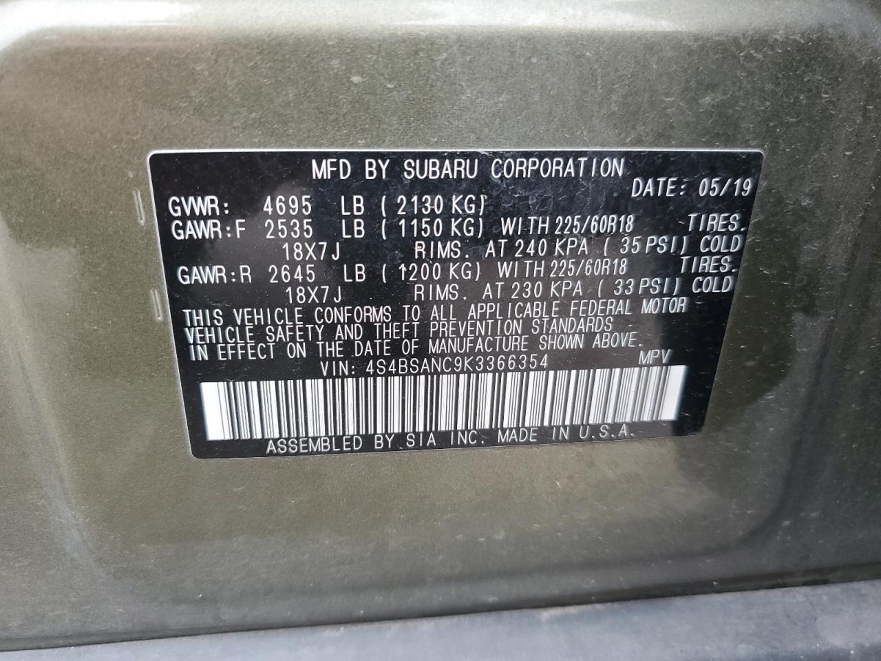 2019 Subaru Outback - Image 16